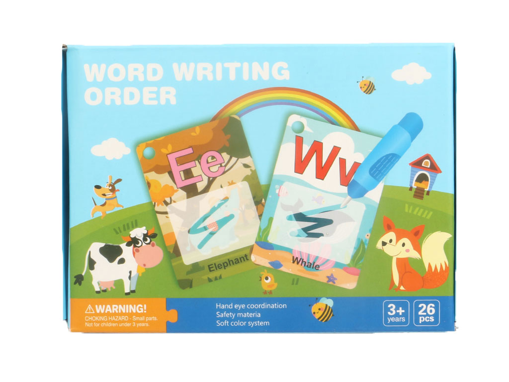 فلش کارت جادویی آموزش حروف الفبای زبان انگلیسی همراه با ماژیک آبی