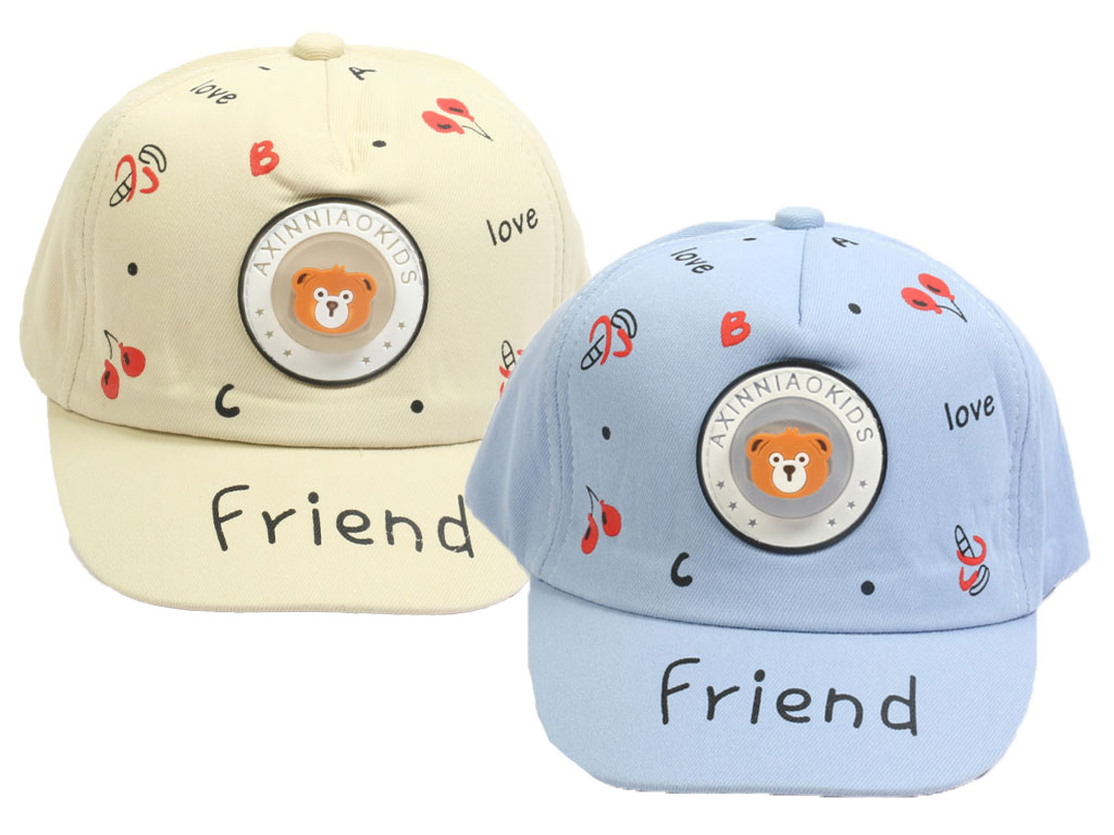 کلاه لبه دار پسرانه طرح خرس (دور سر 48 cm)