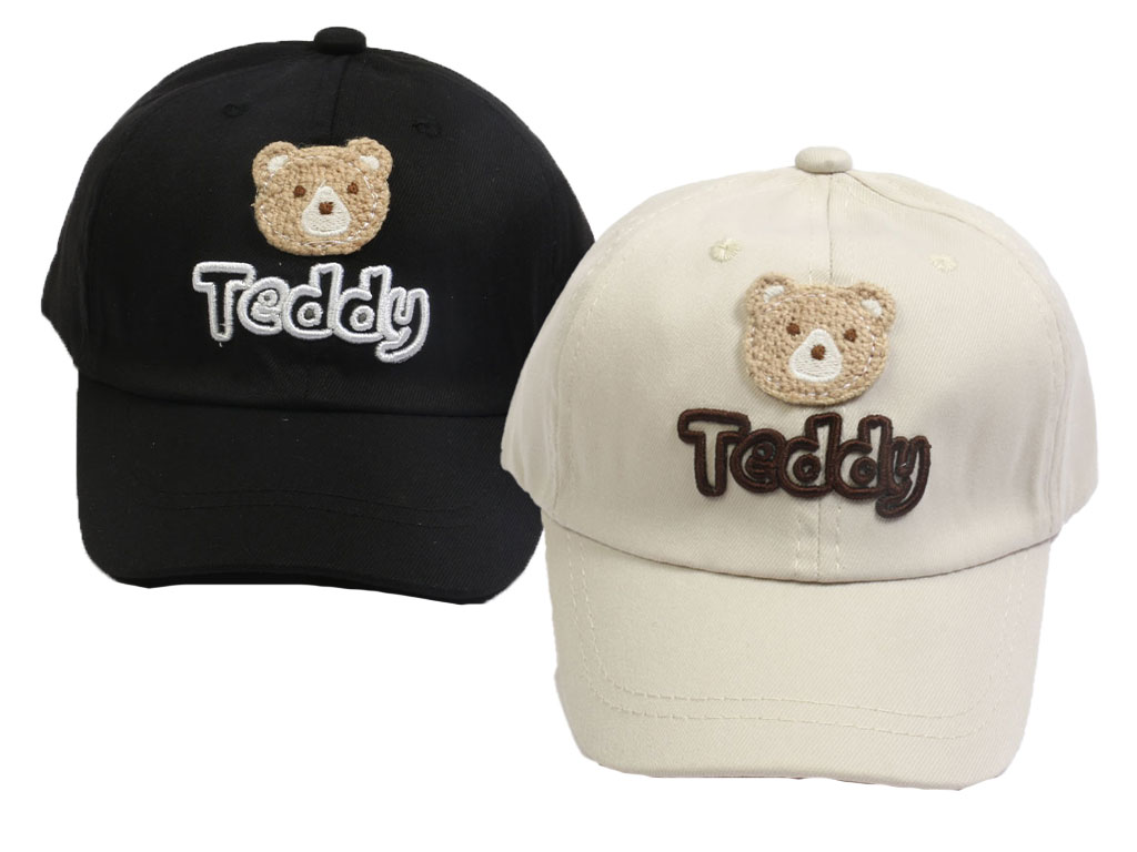 کلاه لبه دار بچگانه طرح خرس تدی (دور سر 49 cm)