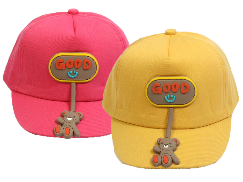 کلاه لبه دار بچگانه طرح برجسته خرس سیلیکونی (دور سر 47 cm)