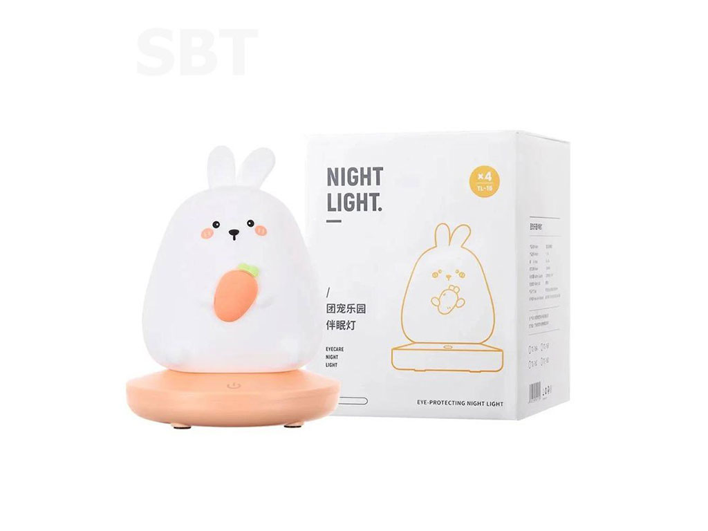 چراغ خواب سیلیکونی شارژی طرح خرگوش