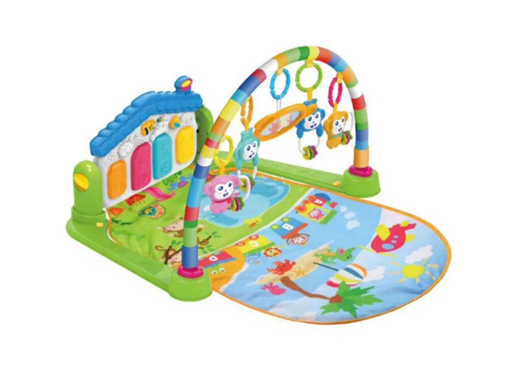 تشک بازی موزیکال نوزادی چند منظوره طرح حیوانات مدل Piano Fitness Rack هانگر huanger