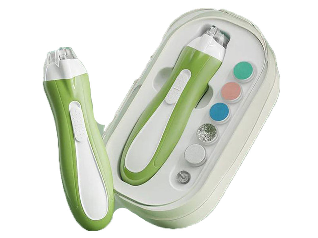 ست سوهان ناخن باتری خور و چراغ دار نوزاد و کودک دارای قاب