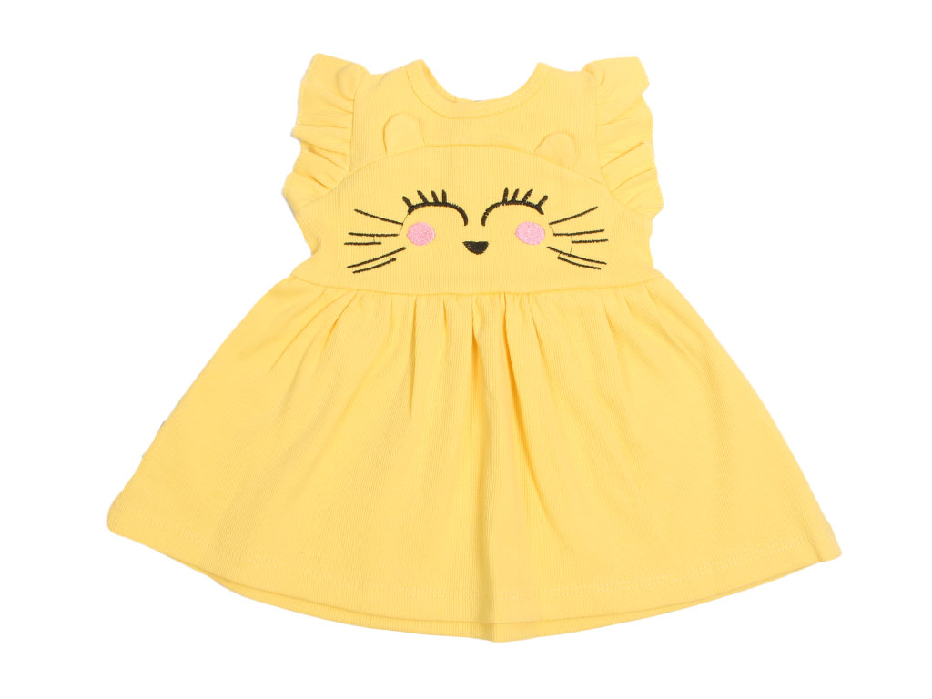 پیراهن نوزادی دخترانه کبریتی به همراه تل کشی طرح گربه دانالو Danaloo