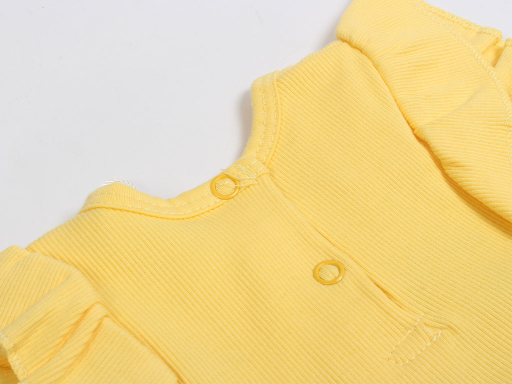 پیراهن و تل زرد رنگ نوزادی  Danaloo