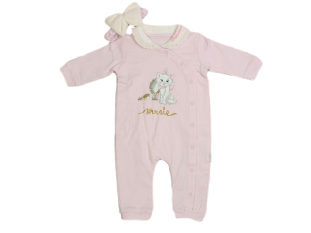 سرهمی نوزادی دخترانه طرح گربه های اشرافی با هدبند دانالو Danaloo