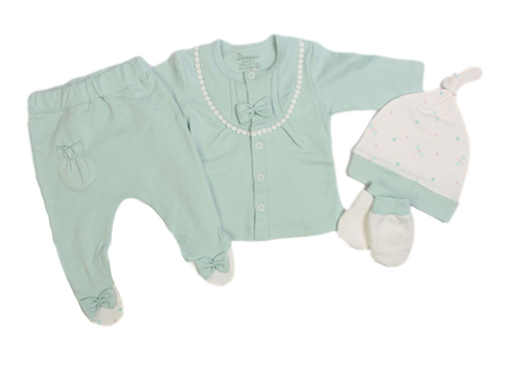 ست نوزادی دخترانه 4 تکه طرح پاپیون دانالو Danaloo