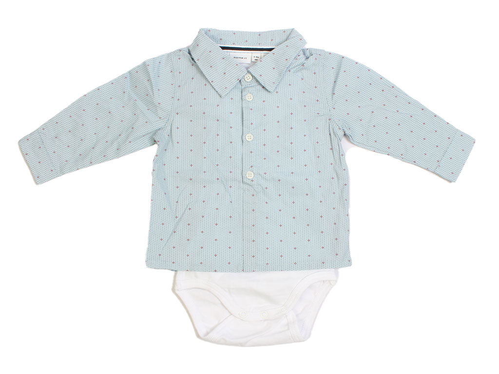 شومیز بادی آستین بلند پسرانه نوزادی نیم ایت name it