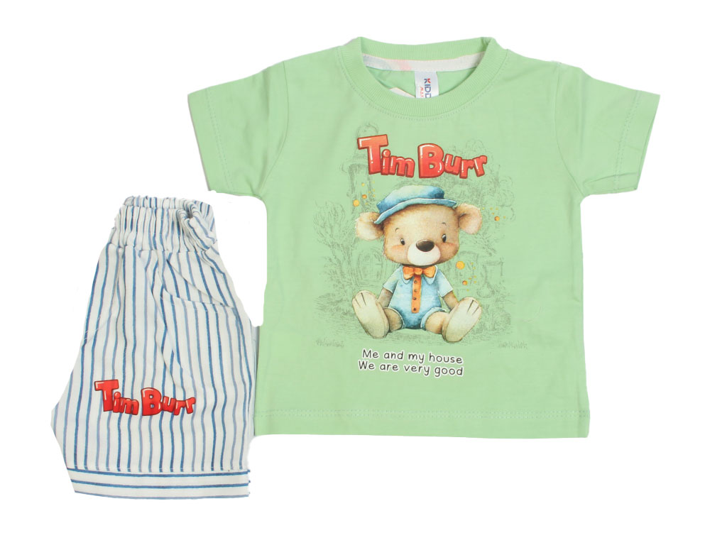 تیشرت و شلوارک راحتی پسرانه طرح خرس کیدومکس kido max