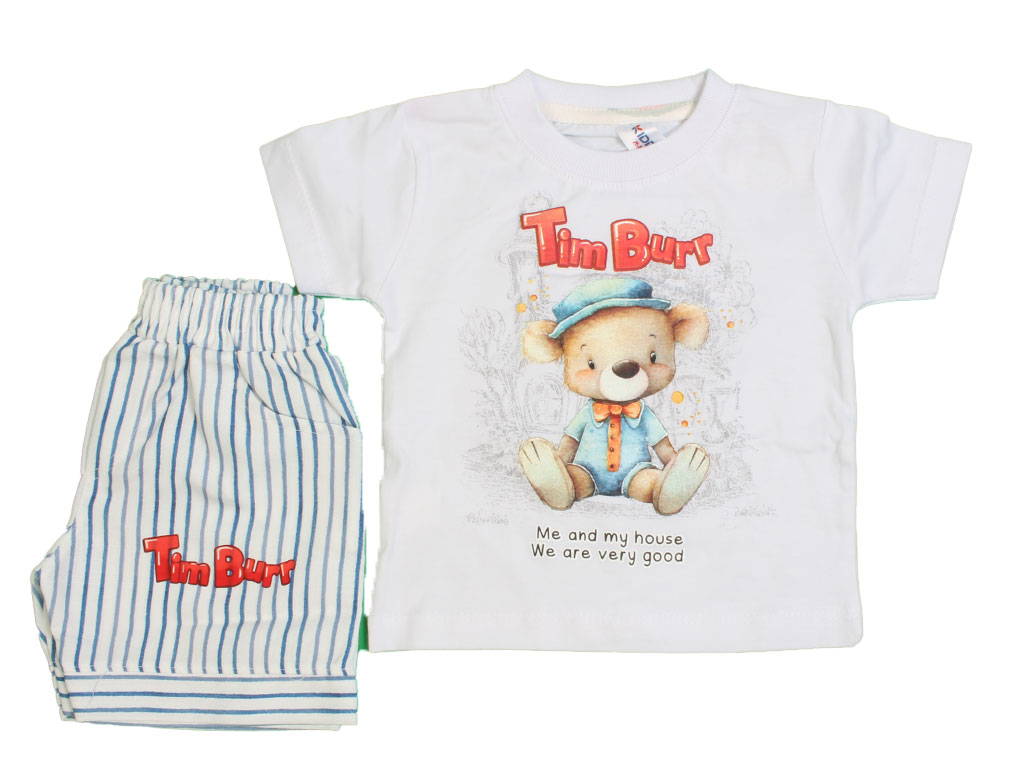 تیشرت و شلوارک راحتی پسرانه طرح خرس کیدومکس kido max