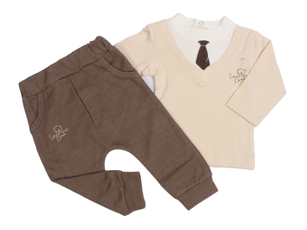 بلوز و شلوار نوزادی پسرانه طرح کروات دانالو Danaloo