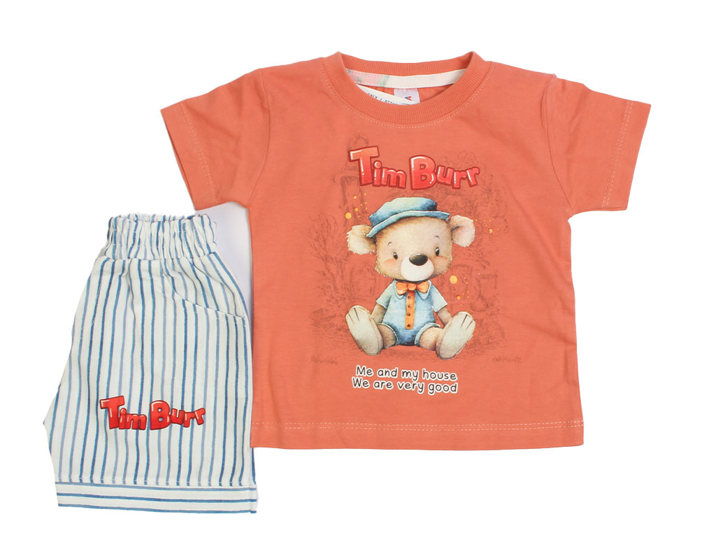 تیشرت و شلوارک راحتی پسرانه طرح خرس کیدومکس kido max