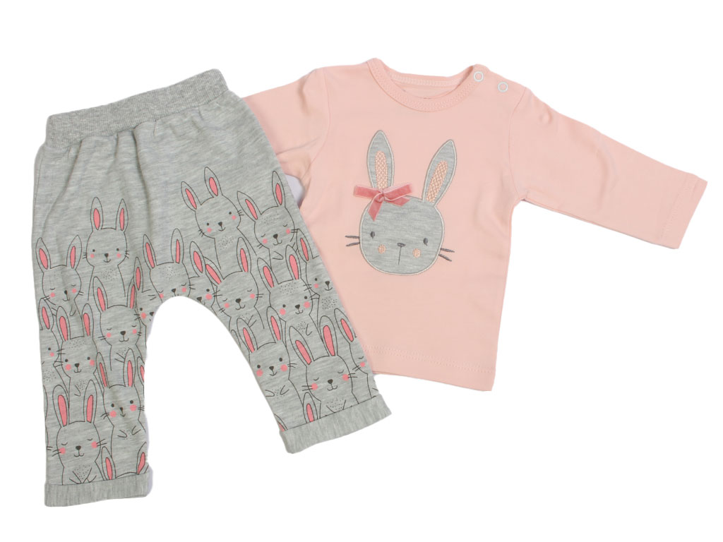 بلوز و شلوار راحتی نوزادی دخترانه طرح خرگوش دانالو Danaloo