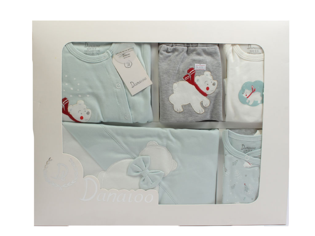 ست بیمارستانی 11 تکه نوزادی طرح خرس قطبی دانالو Danaloo