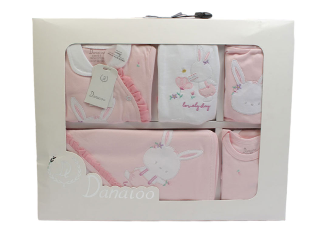 ست بیمارستانی 11 تکه نوزادی دخترانه طرح خرگوش دانالو Danaloo