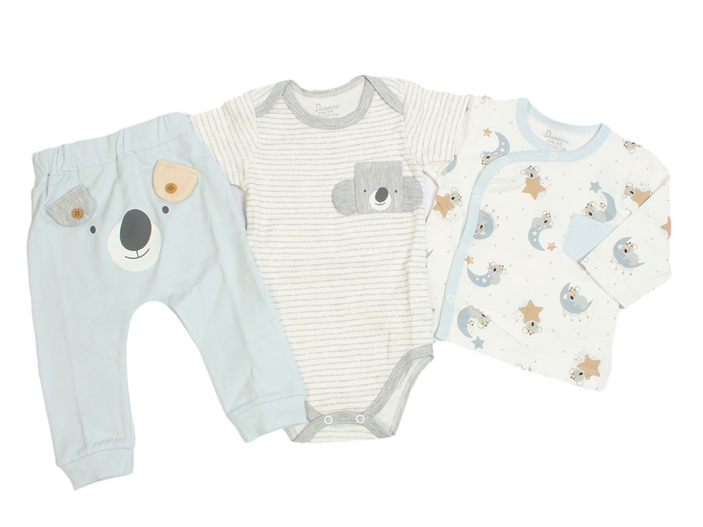 ست 3 تکه نوزادی پسرانه (3-6 ماه) طرح کوالا دانالو Danaloo