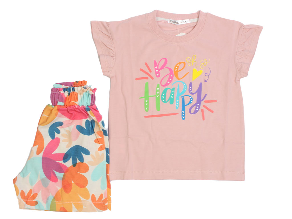 تیشرت و شلوارک دخترانه طرح هپی کیدومکس kido max