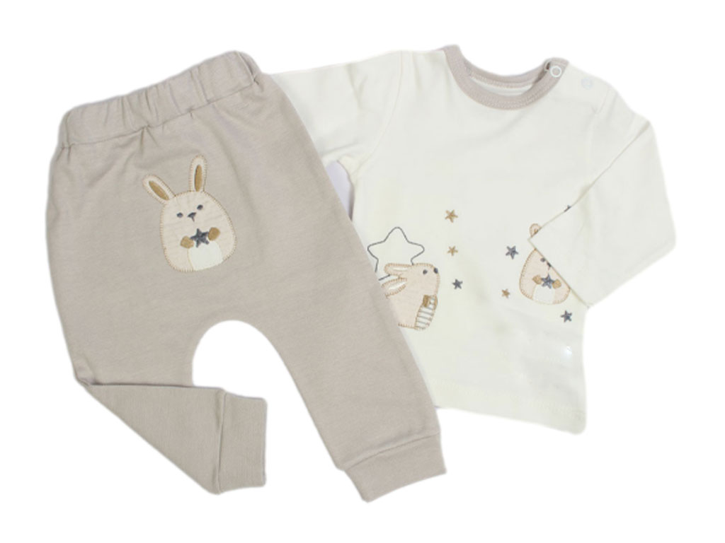 بلوز و شلوار نوزادی دخترانه طرح خرگوش و ستاره دانالو Danaloo