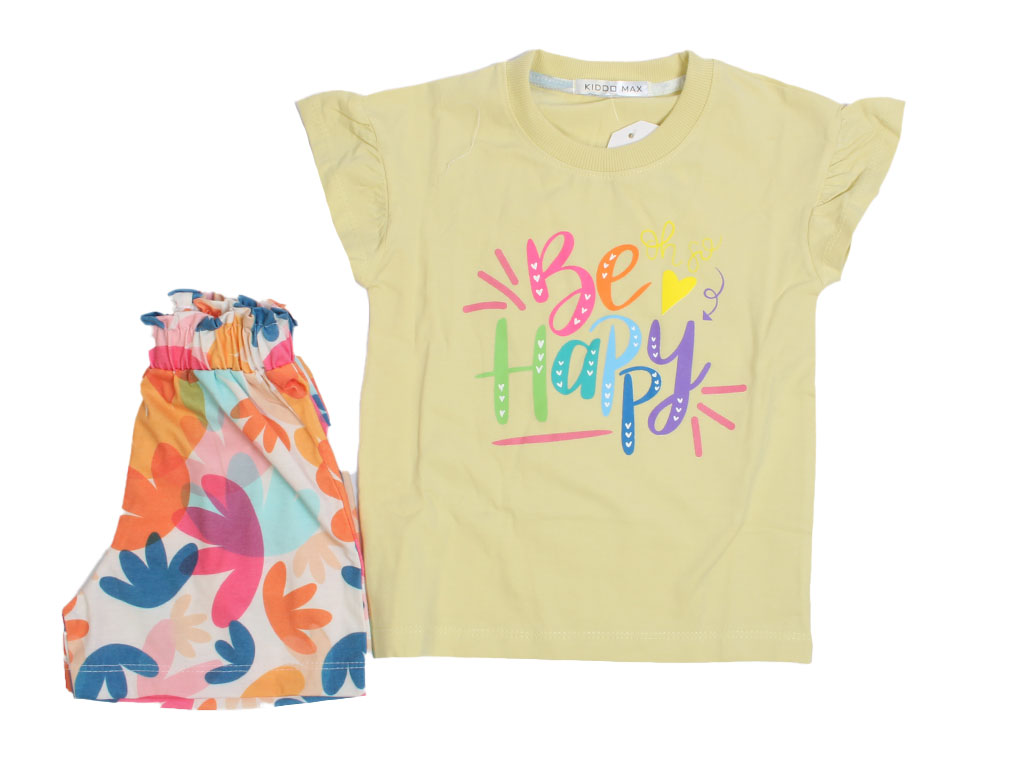 تیشرت و شلوارک دخترانه طرح هپی کیدومکس kido max