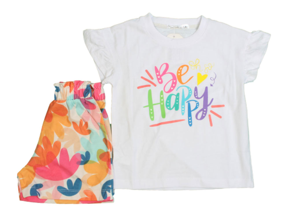 تیشرت و شلوارک دخترانه طرح هپی کیدومکس kido max