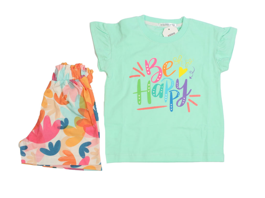 تیشرت و شلوارک دخترانه طرح هپی کیدومکس kido max