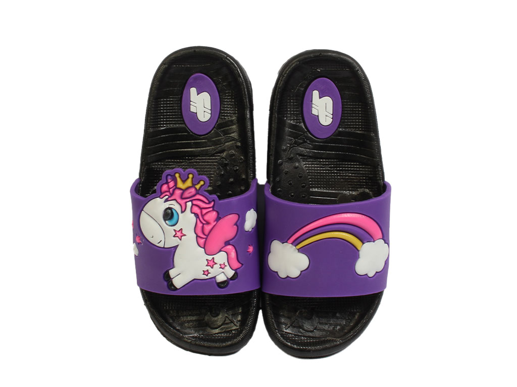 دمپایی الوان بچه گانه طرح یونیکورن مدل SP