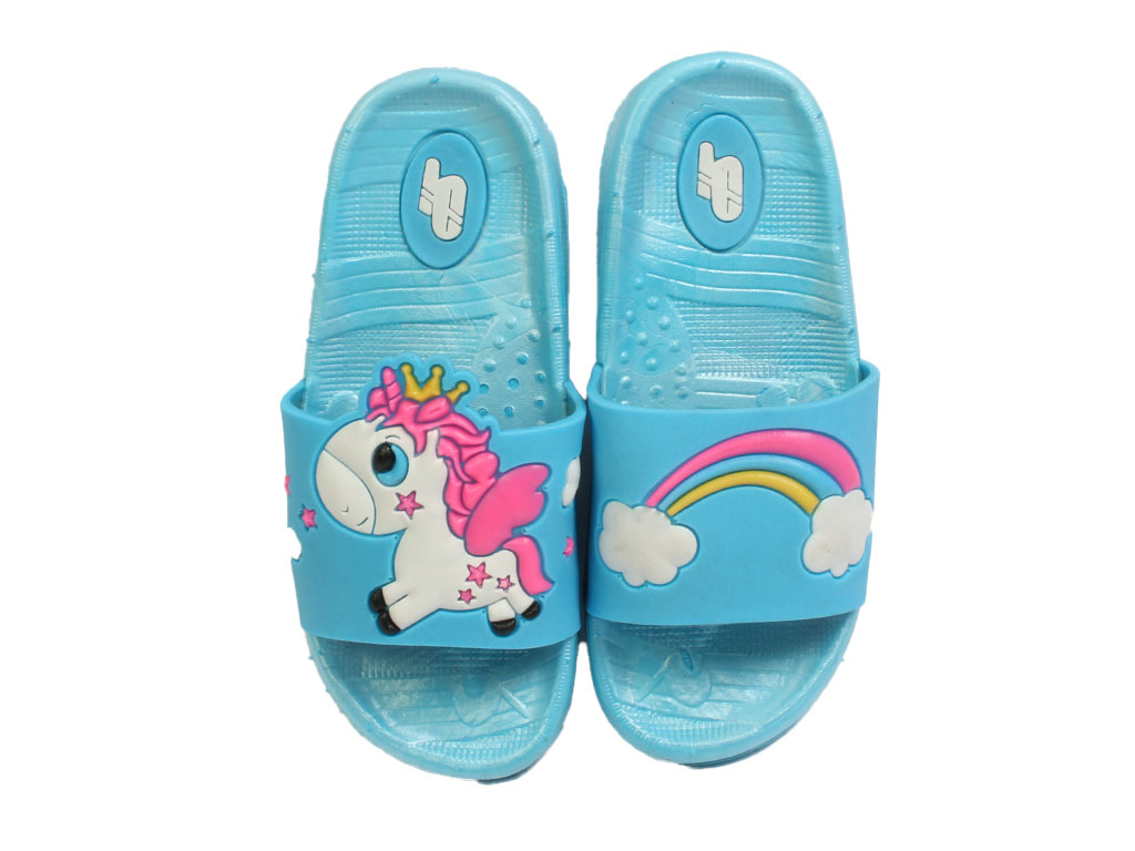 دمپایی الوان بچه گانه طرح یونیکورن مدل SP