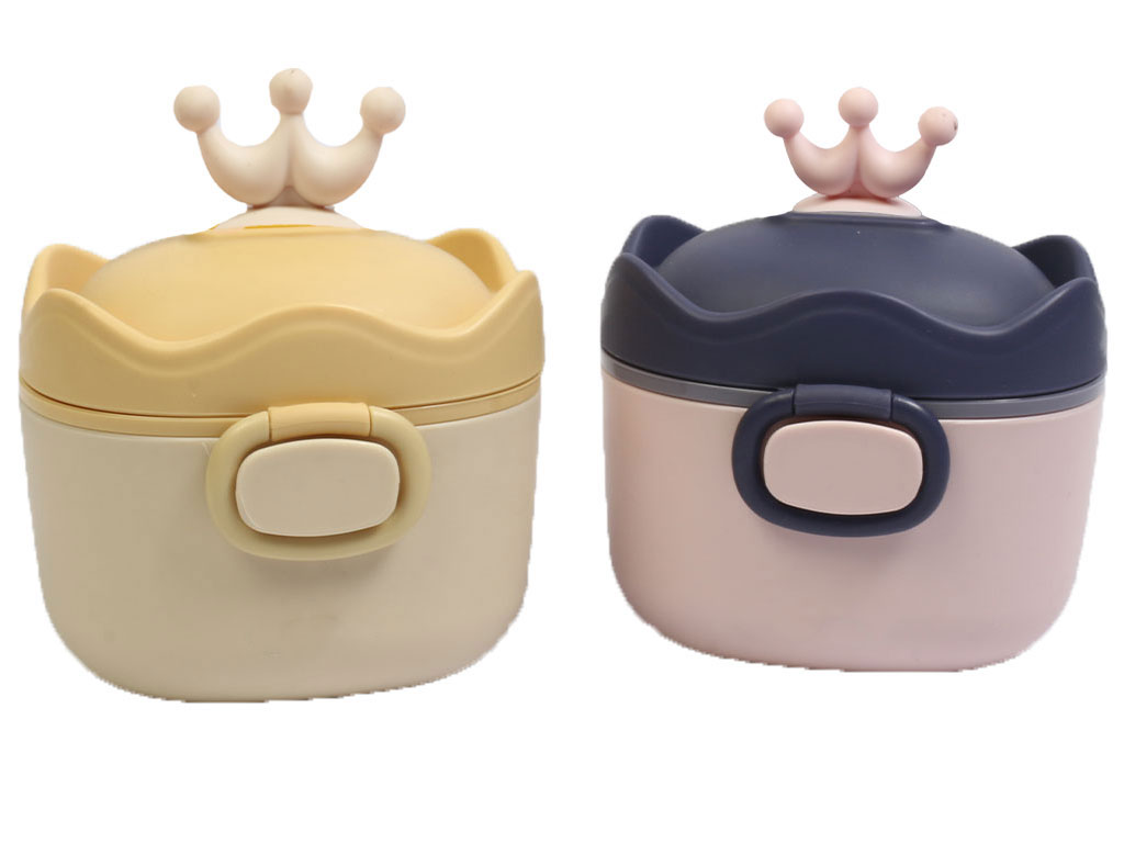 ظرف انبار غذا و شیر خشک پیمانه دار ضد رطوبت با حجم 230 گرم طرح تاج