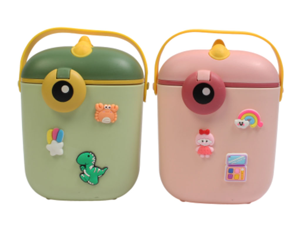 ظرف ذخیره شیر خشک پیمانه دار نوزادی و انبار غذای کودک طرح دایناسور استیکردار با قابلیت گذاشتن در مایکروویو