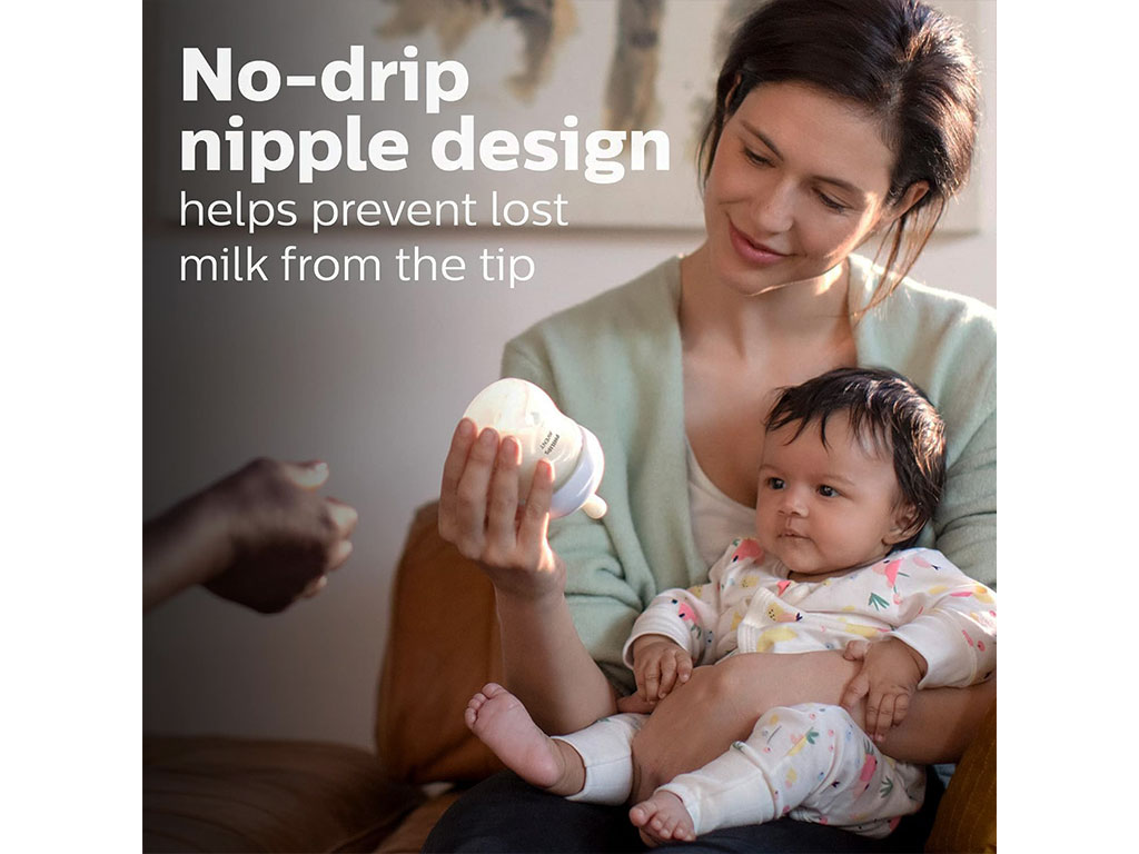 شیشه شیر نوزادی بدو تولد به بالا مدل نچرال Natural ظرفیت 125میلی لیتر philips avent فیلیپس اونت