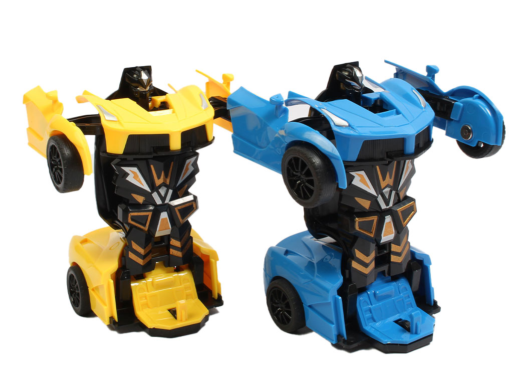 ماشین قدرتی مدل بوگاتی و ربات تبدیل شونده اسباب بازی