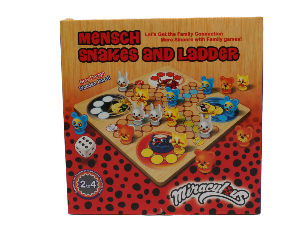 منچ و مارپله طرح دختر کفشدوزکی با صفحه چوبی فکربازینو