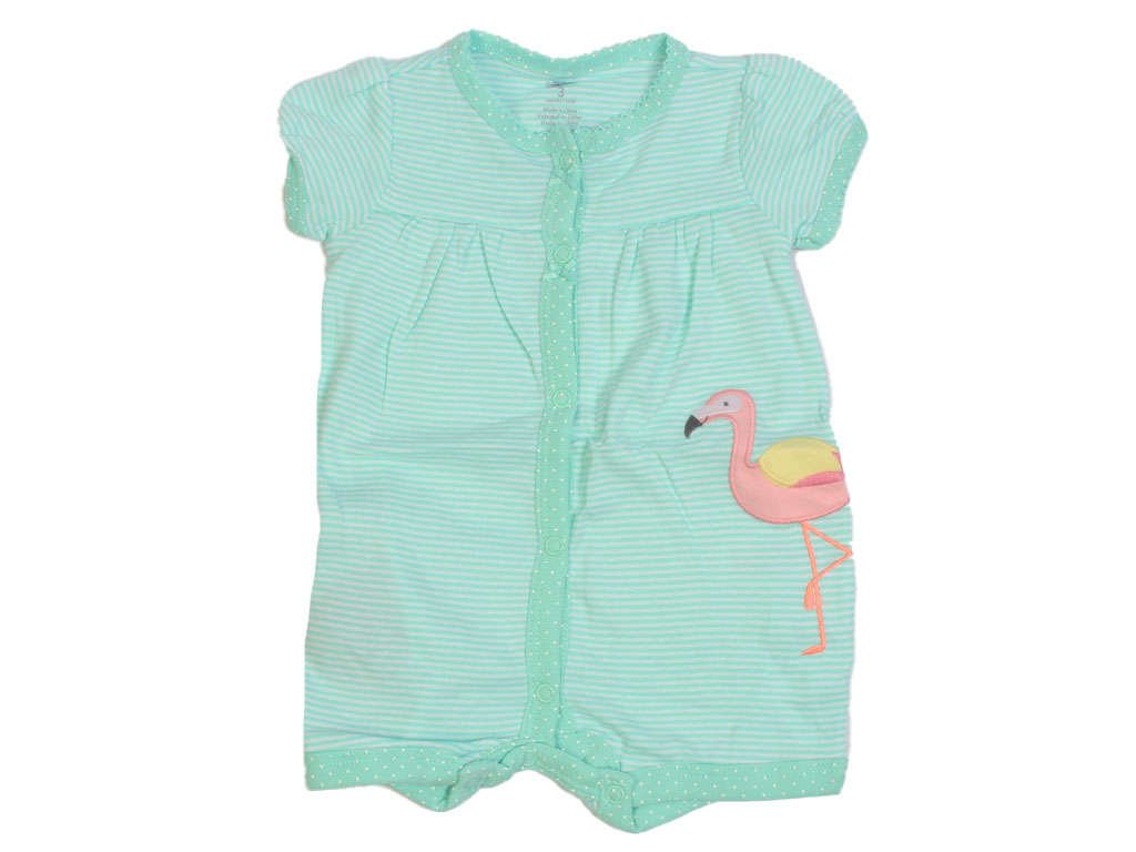 رامپر نوزادی دخترانه راه راه با طرح فلامینگو کارترز carters