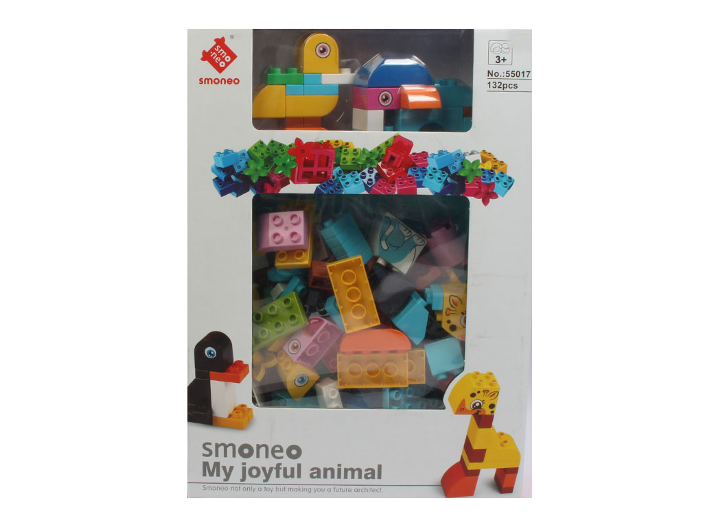 لگو ساختنی مدل کلاسیک 132 قطعه با قطعه های بزرگ Smoneo
