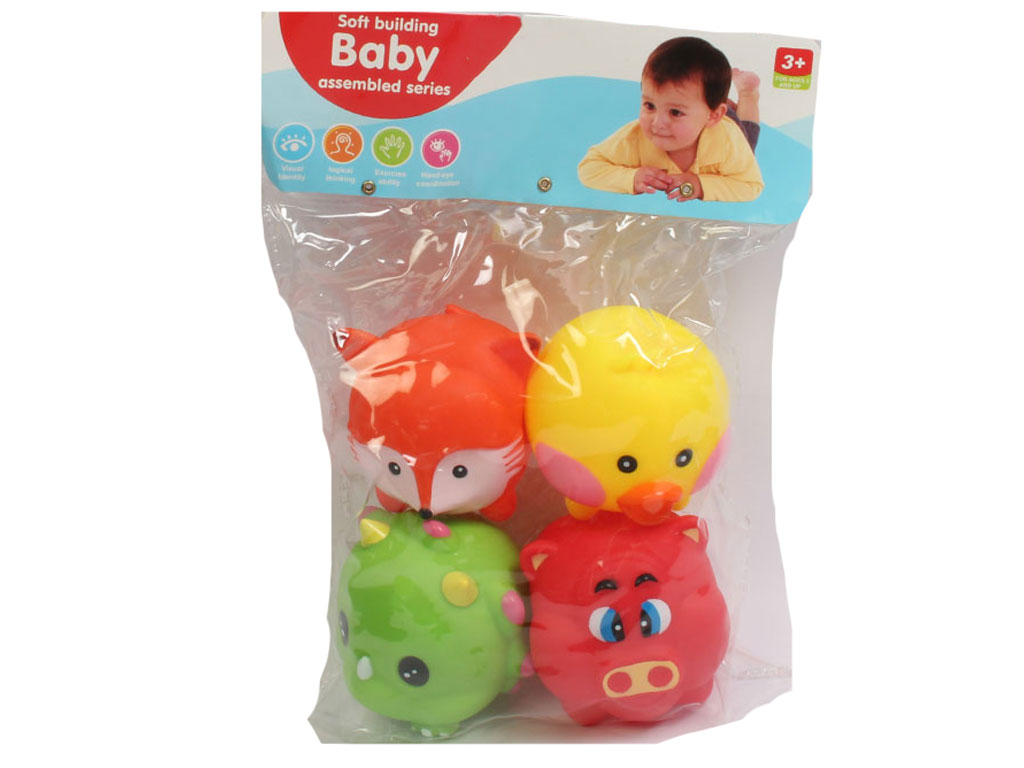 پوپت حمام نوزادی 4 عددی مدل سوتی طرح حیوانات