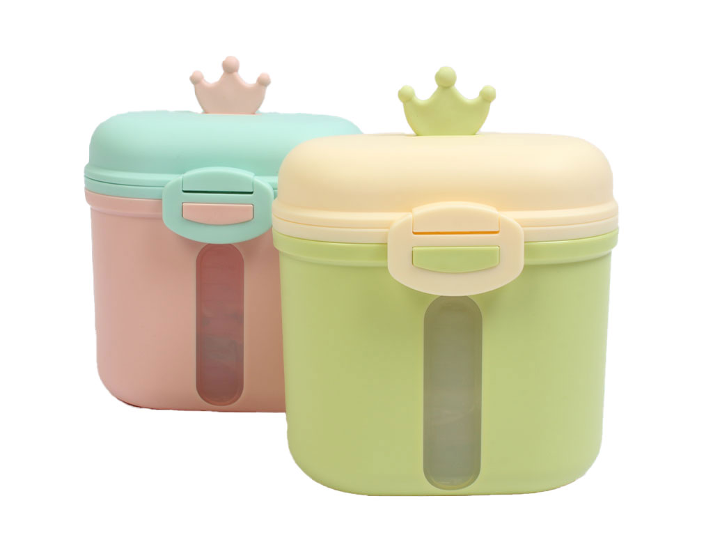 ظرف انبار غذا و شیر خشک پیمانه دار حجم 360 گرم طرح تاج