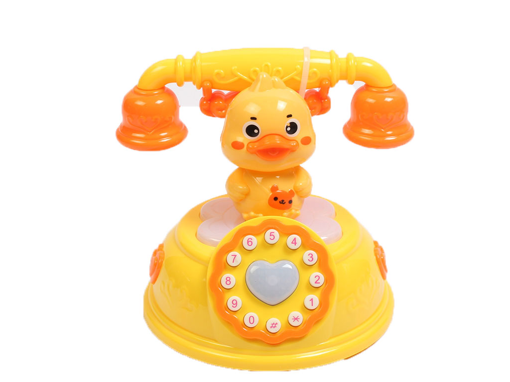 تلفن موزیکال و چراغ دار اسباب بازی طرح جوجه اردک