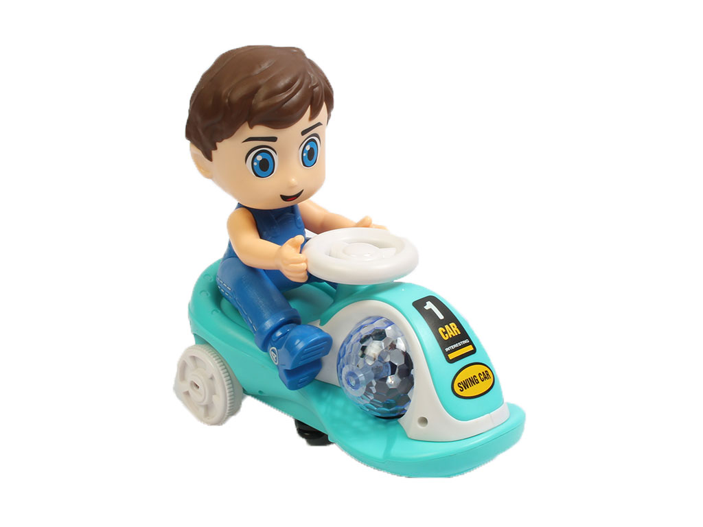 پسر راننده با ماشین چراغ دار و موزیکال اسباب بازی