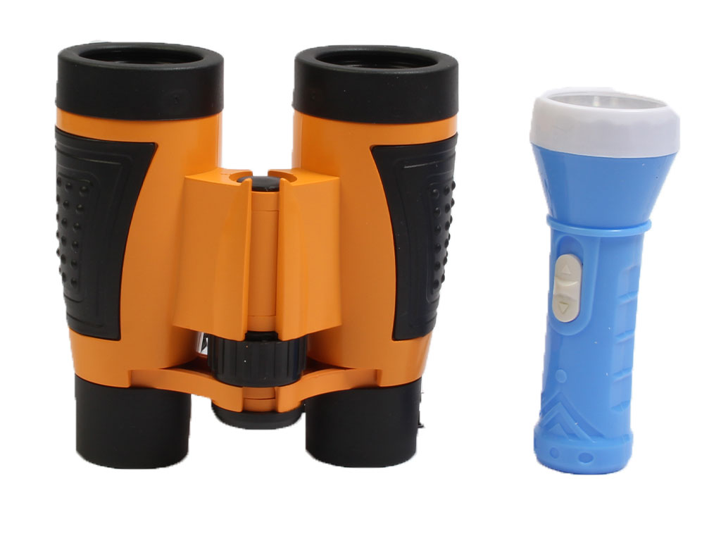 دوربین دو چشمی اسباب بازی به همراه چراغ قوه