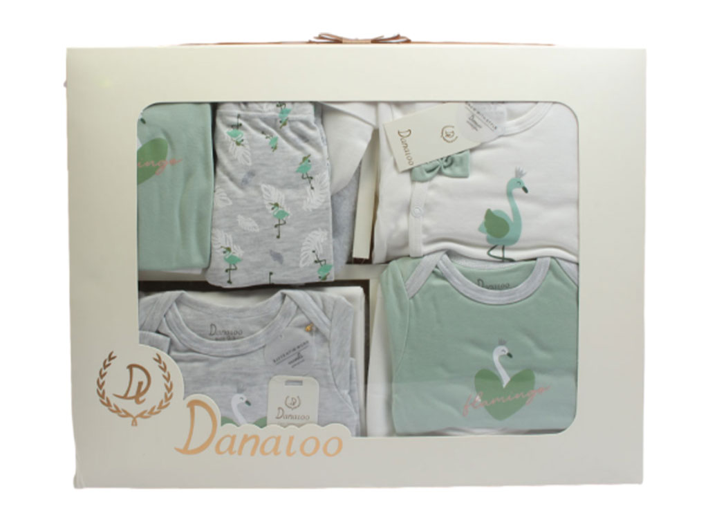 ست بیمارستانی 17 تکه نوزادی دخترانه طرح فلامینگو دانالو Danaloo