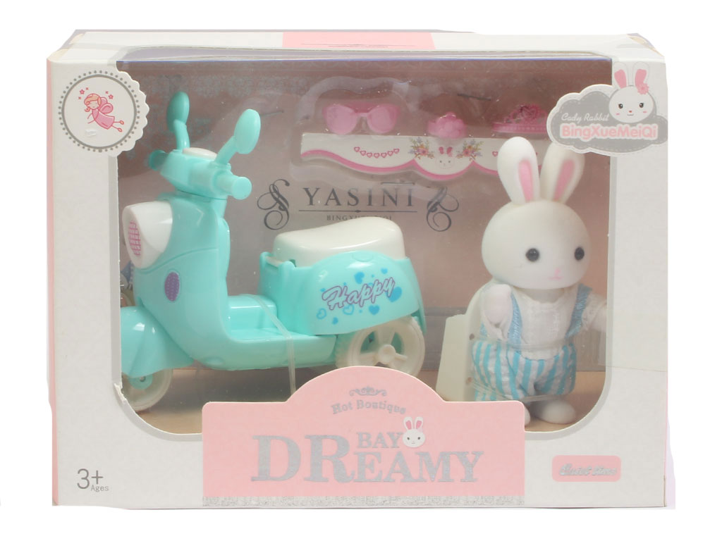 عروسک خرگوش کوچولوی فانتزی همراه با اکسسوری و موتور اسباب بازی