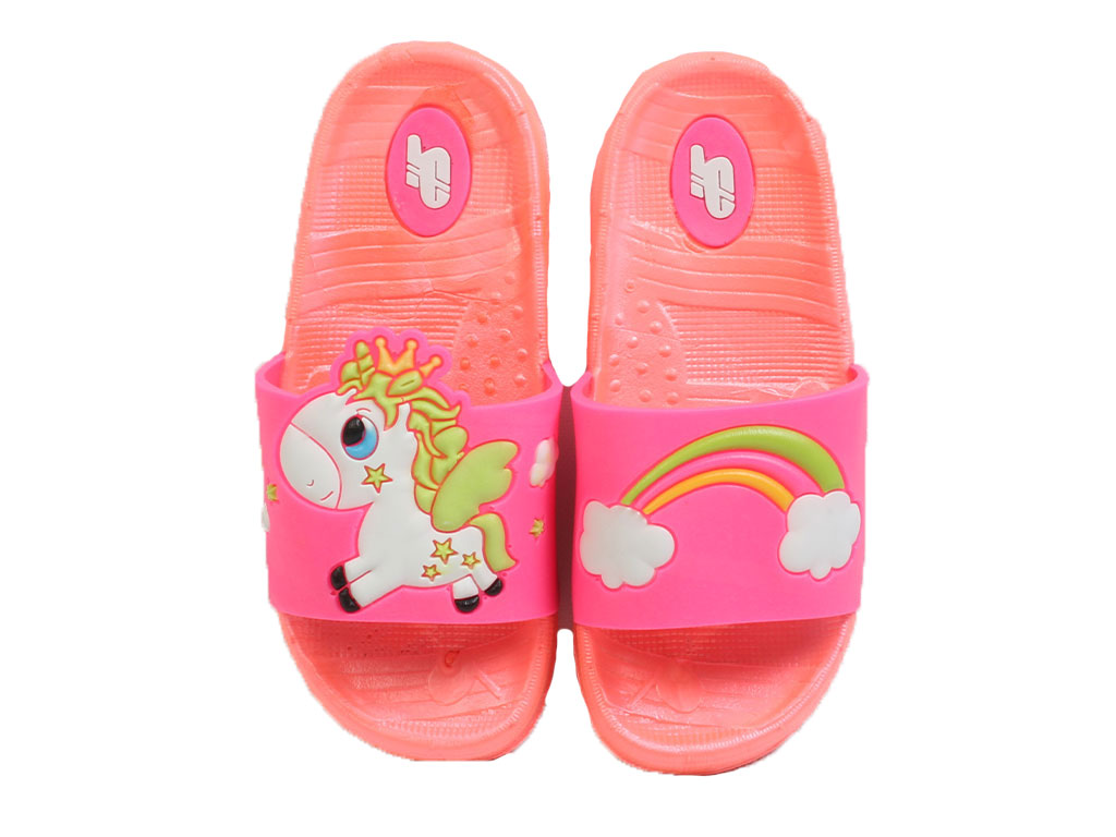 دمپایی الوان بچه گانه طرح یونیکورن مدل SP