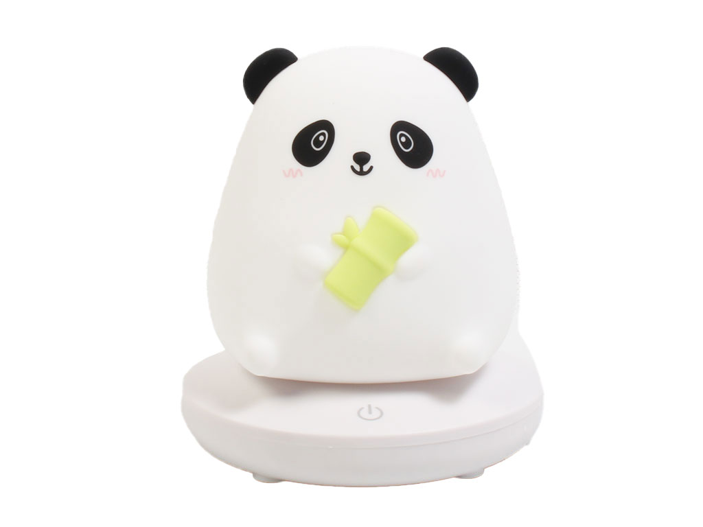 چراغ خواب سیلیکونی شارژی مدل ضربه ای طرح پاندا