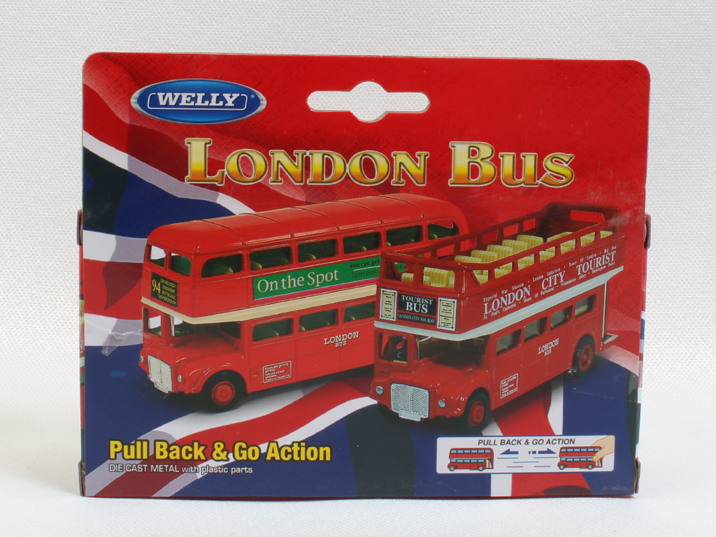 ماشین فلزی عقب کش مدل اتوبوس های دو طبقه لندن اسباب بازی