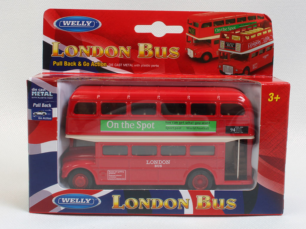 ماشین فلزی عقب کش مدل اتوبوس های دو طبقه لندن اسباب بازی