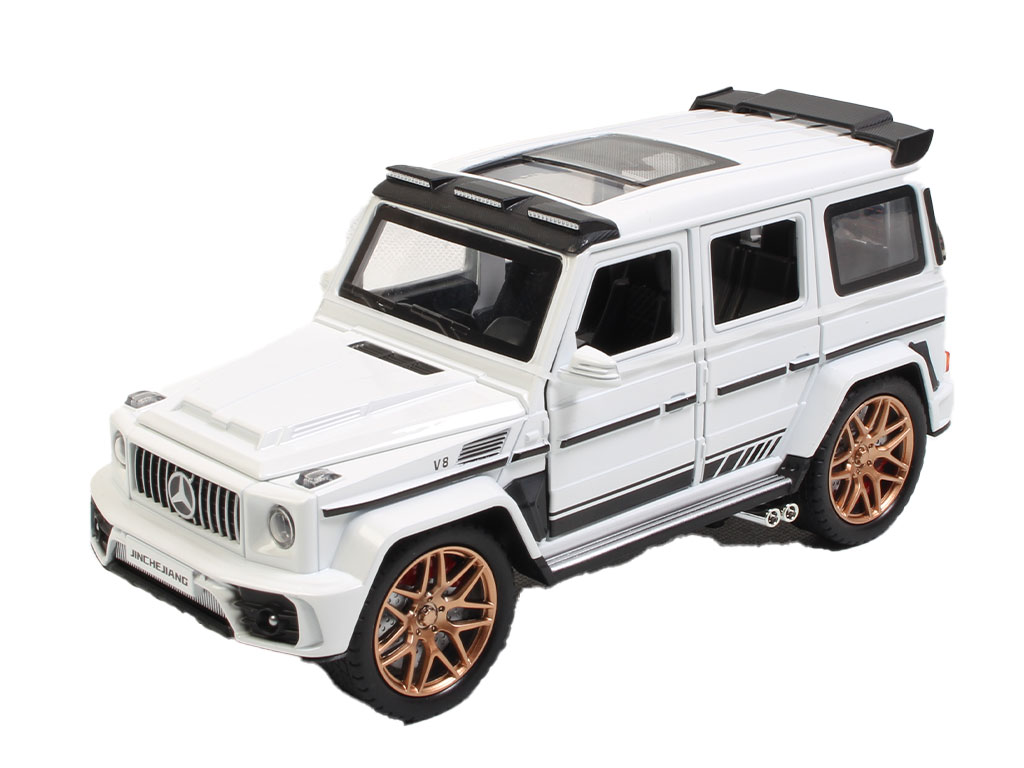 ماشین فلزی عقب کش، شارژی، موزیکال، چراغ دار و دودزا مدل G.CLASS اسباب بازی