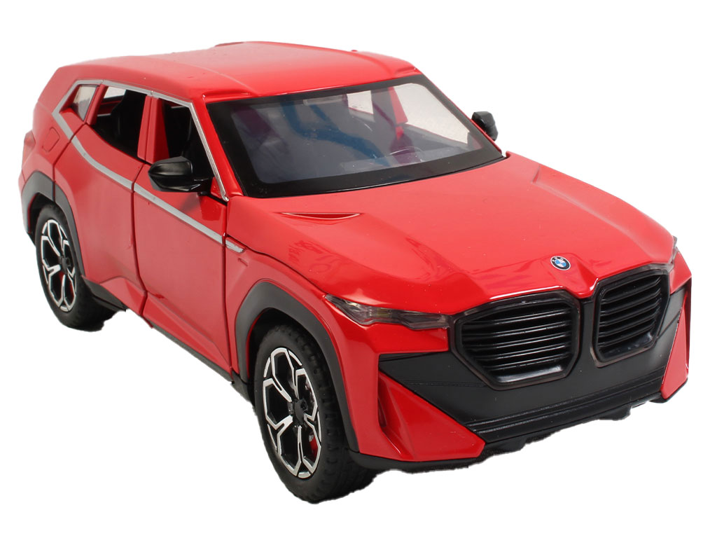 ماشین فلزی عقب کش، شارژی، موزیکال، چراغ دار و دودزا طرح BMW اسباب بازی