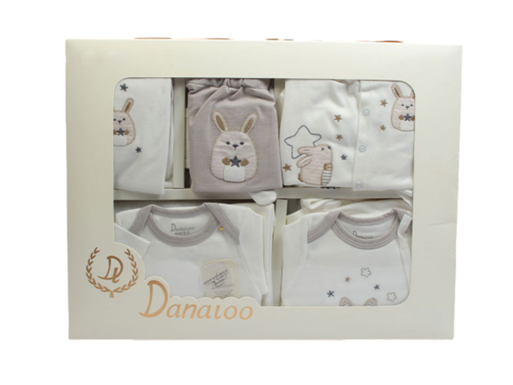 ست بیمارستانی 17 تکه نوزادی دخترانه طرح خرگوش و ستاره دانالو Danaloo