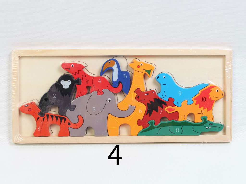 بازی فکری کاتامینو برجسته مصور چوبی طرح حیوانات مزرعه