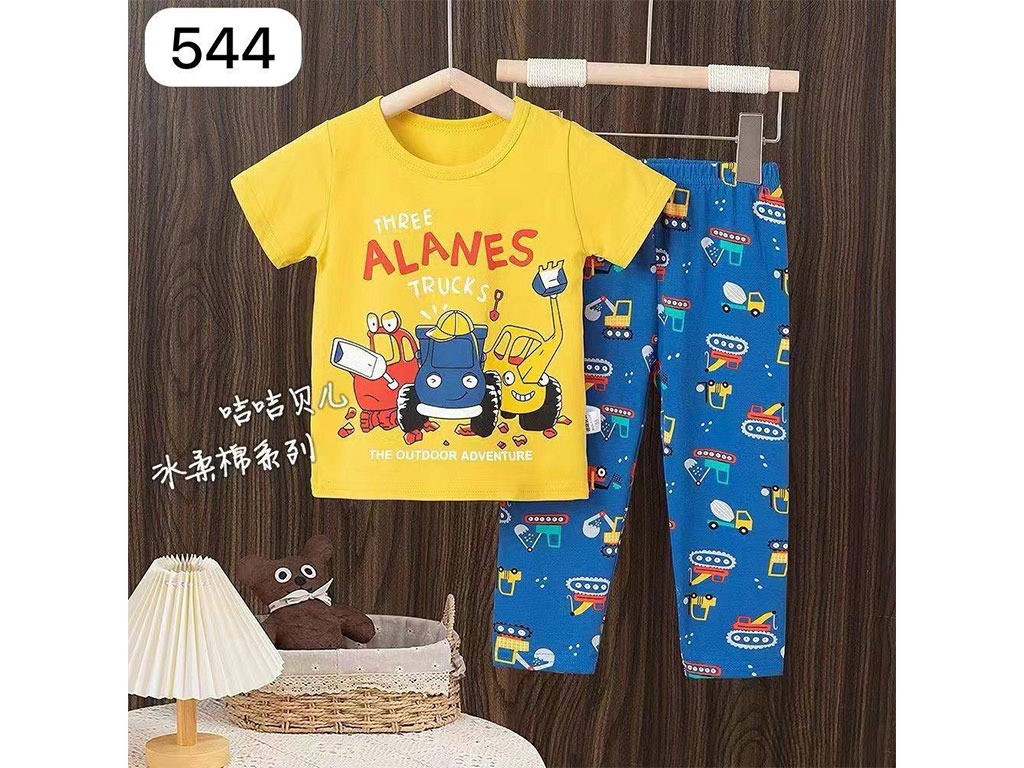 تیشرت و شلوار راحتی پسرانه طرح ماشین راهسازی جیجی بیر jiji beier